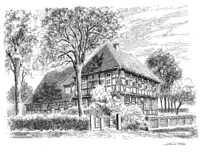 Pfarrhaus der Martinskirche (Zeichnung von 1953)