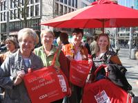 Aktion zum Equal Pay Day in Hannover am  23.03.12